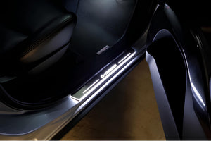 Illuminated LED Door Sill Tread Plates Citroen C-Crosser 2007-2012 With C-Crosser Logo Citroen Led Door Sills opdesign