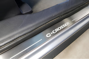 Illuminated LED Door Sill Tread Plates Citroen C-Crosser 2007-2012 With C-Crosser Logo Citroen Led Door Sills opdesign