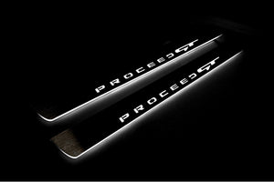 KIA ProCeed III 2018+ LED Door Sills Illuminated Scuff Proceed GT Logo Stainless Steel Entry Guards Door Sills opdesign