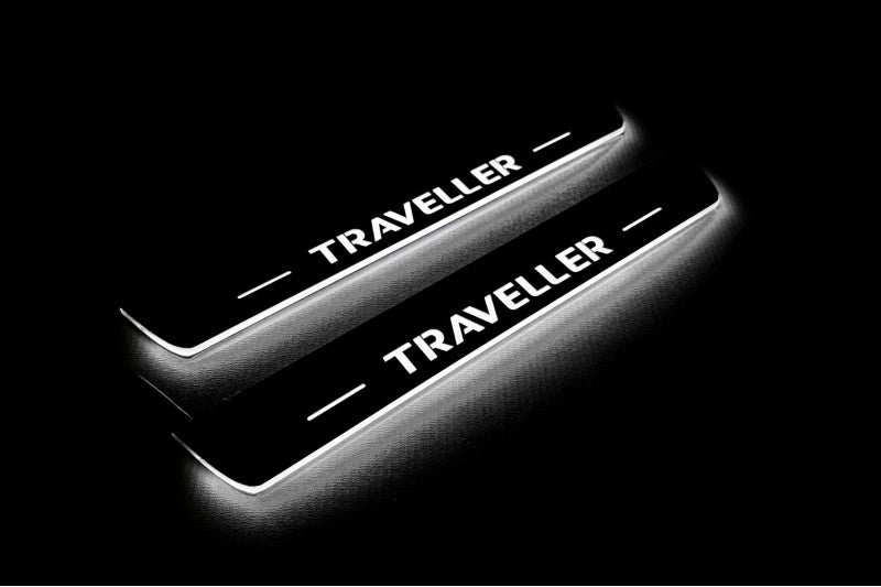 Peugeot Traveller Stainless Steel LED Door Sills – Traveller Logo