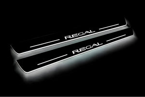 Illuminated LED Door Sill Tread Plates Buick Regal V 2008-2017 With Regal Logo Buick Led Door Sills decoinfabric