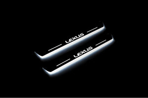 Illuminated LED Door Sill Tread Plates Lexus LX III 2008+ With Lexus Logo Lexus Led Door Sills opdesign