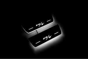 Illuminated LED Door Sill Tread Plates Dodge Durango III 2011+ With Durango R/T Logo Dodge Led Door Sills opdesign