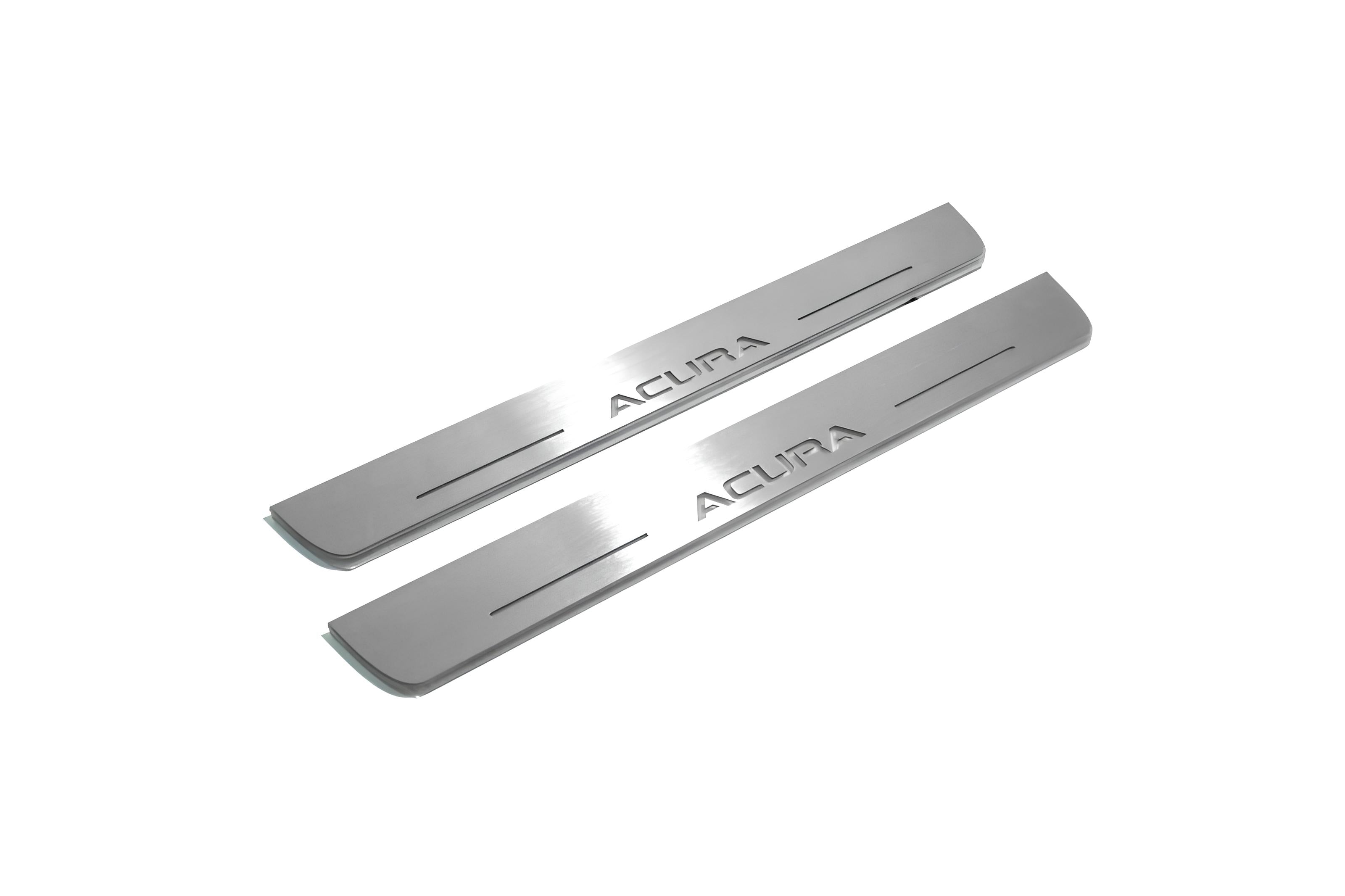 Illuminated LED Door Sill Tread Plates Acura MDX II 2006-2013 With Acura Logo Acura Led Door Sills opdesign