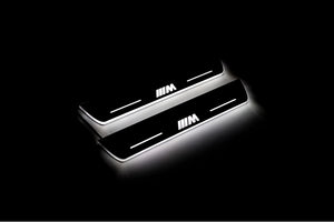 Illuminated LED Door Sill Tread Plates BMW X6 F16 2015-2019 With M Perfomance Logo BMW Led Door Sills opdesign