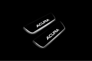 Illuminated LED Door Sill Tread Plates Acura TLX I 2015-2020 With Acura Logo Acura Led Door Sills opdesign