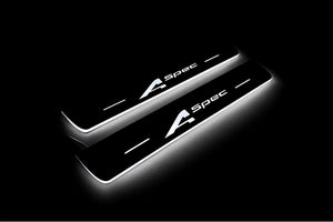 Illuminated LED Door Sill Tread Plates Acura TLX I 2015-2020 With A-Spec Logo Acura Led Door Sills opdesign