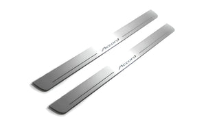 Illuminated LED Door Sill Tread Plates Honda Accord IIX 2008-2013 With Accord Logo Honda Led Door Sills opdesign