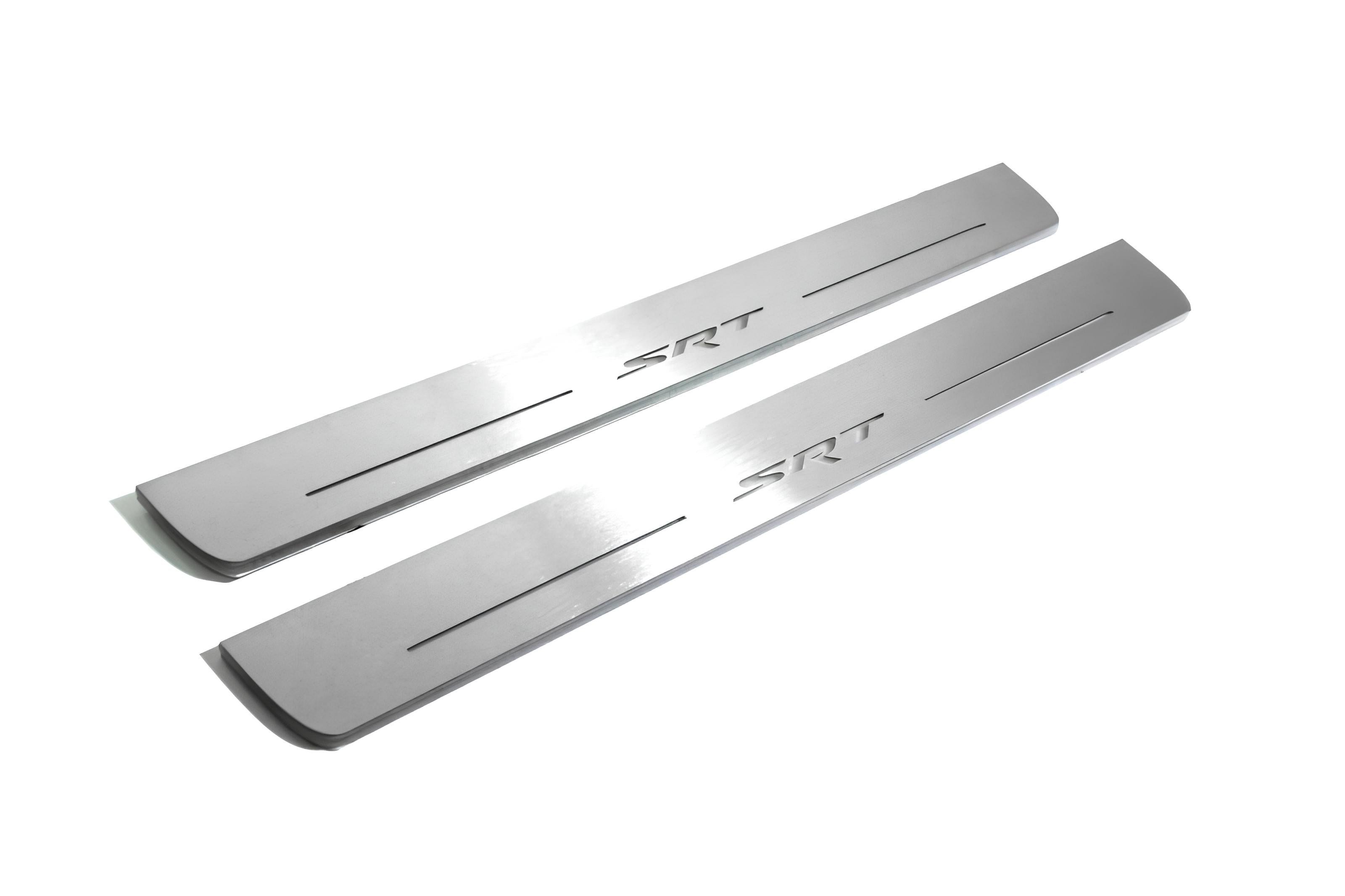 Illuminated LED Door Sill Tread Plates Jeep Grand Cherokee IV 2010-2021 With SRT Logo Jeep Led Door Sills opdesign