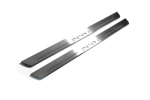 Illuminated LED Door Sill Tread Plates Chrysler 300C I 2005-2010 With 300C Logo Chrysler Led Door Sills opdesign