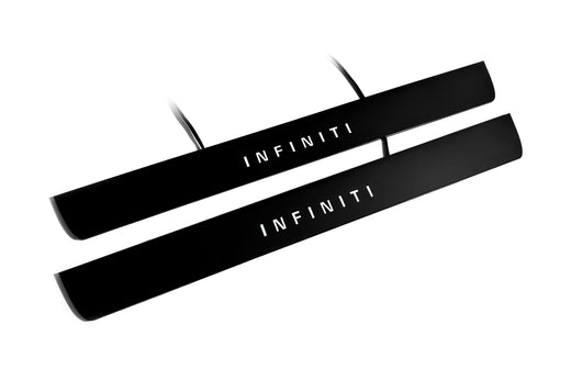 Infiniti Q50 Sedan V37 2013–2024 — Matte PRO LED Door Sills — Infiniti Logo