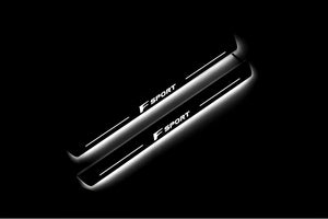 Illuminated LED Door Sill Tread Plates Lexus IS III 2013-2020 With F Sport Logo Lexus Led Door Sills opdesign