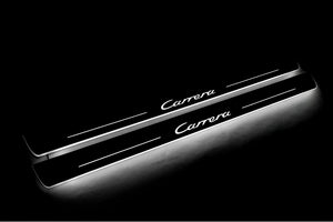 Illuminated LED Door Sill Tread Plates Porsche 911 (997) GT1 2004-2012 With Carrera Logo Porsche Led Door Sills opdesign