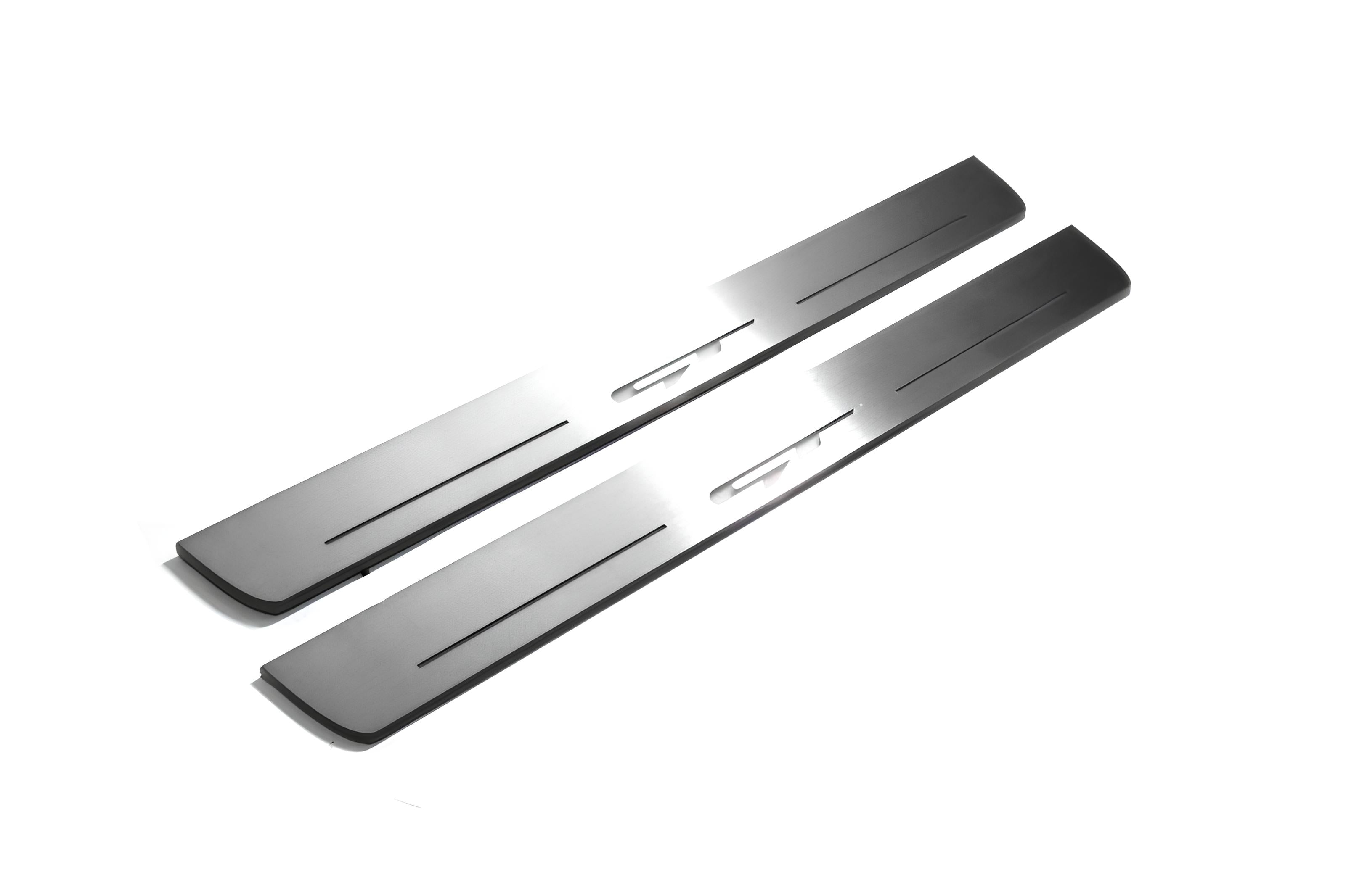 Illuminated LED Door Sill Tread Plates KIA Optima IV 2015-2019 With GT Logo KIA Led Door Sills opdesign