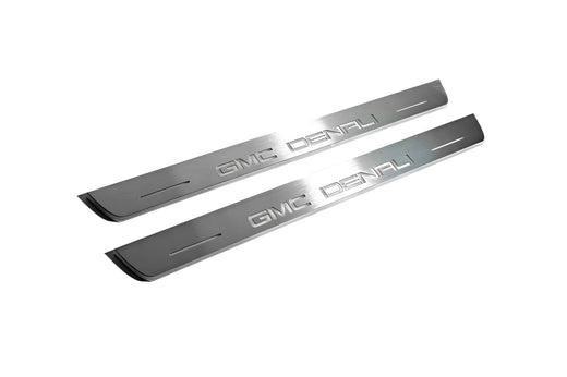 GMC Terrain II C1 2018–Present — Stainless Steel LED Door Sills — GMC DENALI Logo