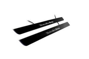 Mercedes GLS I 2015-2019 Illuminated Matte Sill Plates with logo Mercedes-Benz Mercedes Led Door Sills PRO decoinfabric