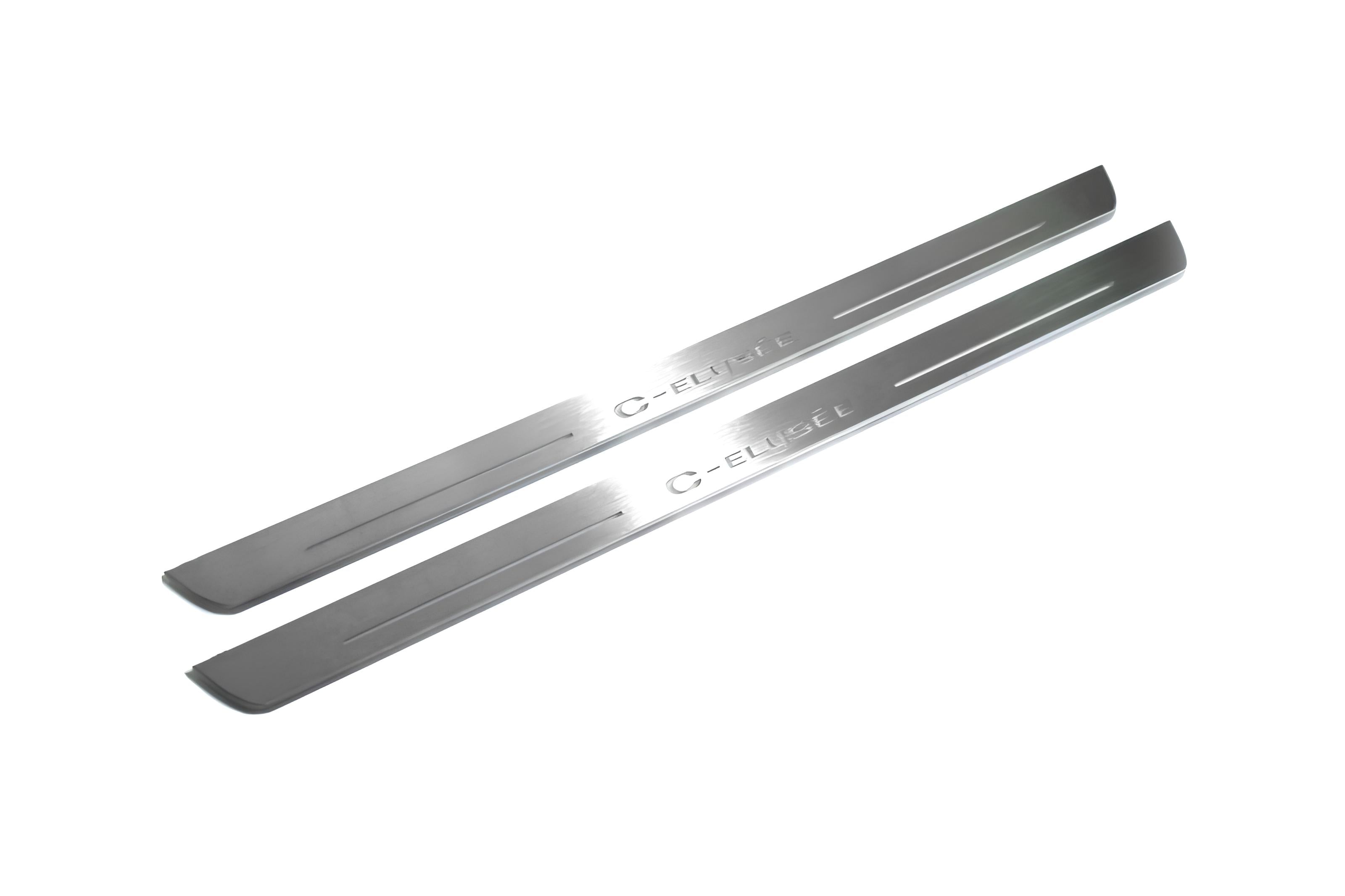 Illuminated LED Door Sill Tread Plates Citroen C-Elysee 2012+ With C-Elysee Logo Citroen Led Door Sills opdesign