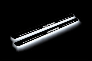 Illuminated LED Door Sill Tread Plates Nissan Murano III 2014+ With Murano Logo Nissan Led Door Sills opdesign