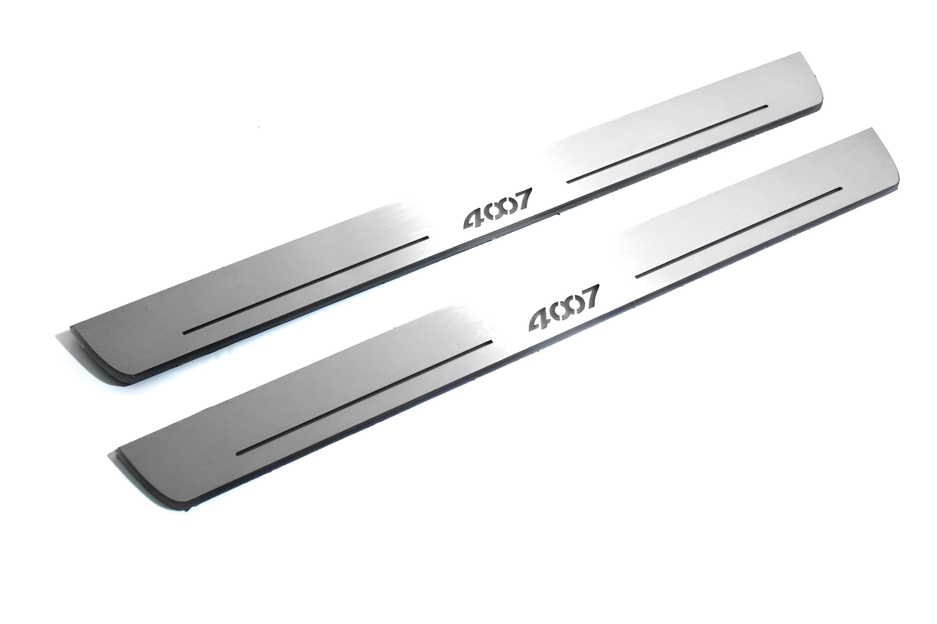 Illuminated LED Door Sill Tread Plates Peugeot 4007 2007-2012 Car Sill With Logo 4007 With 4007 Logo Peugeot Led Door Sills opdesign