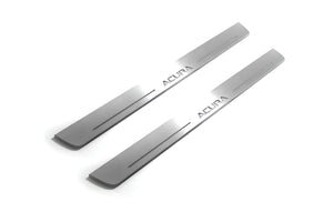 Illuminated LED Door Sill Tread Plates Acura TSX II 2009-2014 With Acura Logo Acura Led Door Sills decoinfabric