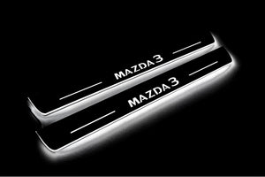Illuminated LED Door Sill Tread Plates Mazda 3 IV 2019+ With Mazda 3 Logo Mazda Led Door Sills opdesign