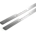 Illuminated LED Door Sill Tread Plates Toyota Sequoia II 2008-2022 With Sequoia Logo Toyota Led Door Sills opdesign