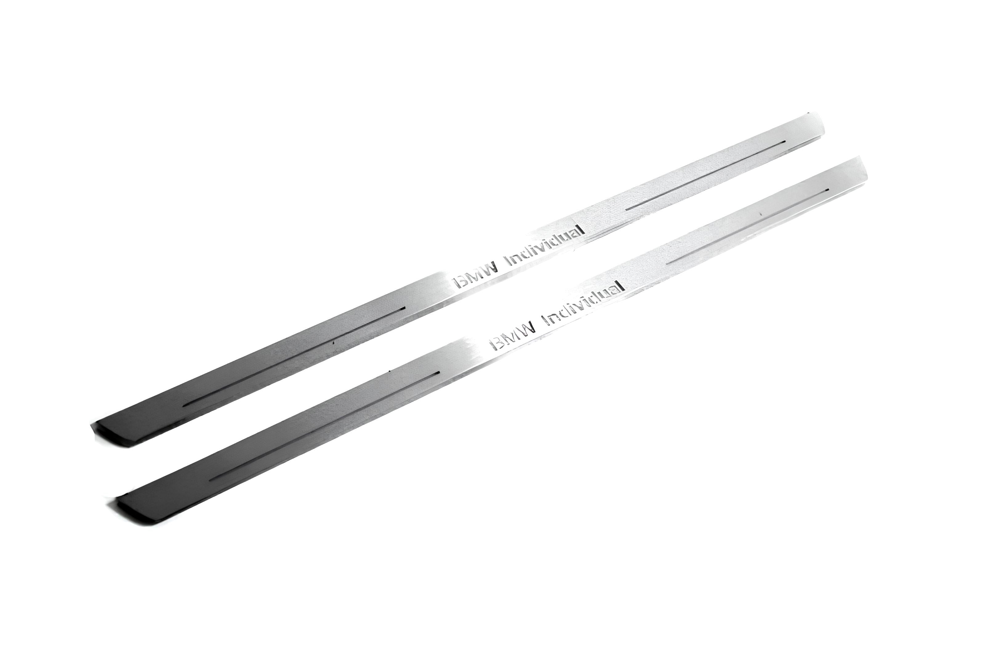 Illuminated LED Door Sill Tread Plates BMW X5 E53 1999-2006 With BMW Individual Logo BMW Led Door Sills opdesign