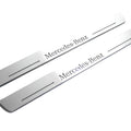 Illuminated LED Door Sill Tread Plates Mercedes GLS X166 2015-2019 With Mercedes-Benz Logo Mercedes Led Door Sills opdesign