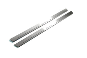 Illuminated LED Door Sill Tread Plates Chevrolet Lanos 2002-2017 With Lanos Logo Chevrolet Led Door Sills opdesign