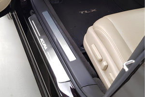 Illuminated LED Door Sill Tread Plates Acura TLX I 2015-2020 With Acura Logo Acura Led Door Sills opdesign