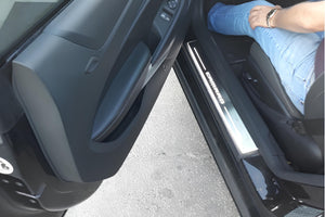 Illuminated LED Door Sill Tread Plates Chevrolet Camaro VI 2016-2024 With Camaro Logo Chevrolet Led Door Sills opdesign