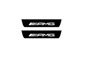 Mercedes GLE I 2015-2019 Illuminated Matte Sill Plates with logo AMG Mercedes Led Door Sills PRO opdesign