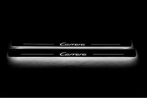 Illuminated LED Door Sill Tread Plates Porsche 911 (997) GT1 2004-2012 With Carrera Logo Porsche Led Door Sills opdesign