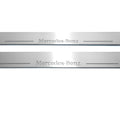 Illuminated LED Door Sill Tread Plates Mercedes GL X164 2006-2012 With Mercedes-Benz Logo Mercedes Led Door Sills opdesign