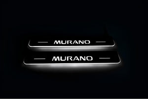 Illuminated LED Door Sill Tread Plates Nissan Murano II 2008-2014 With Murano Logo Nissan Led Door Sills decoinfabric