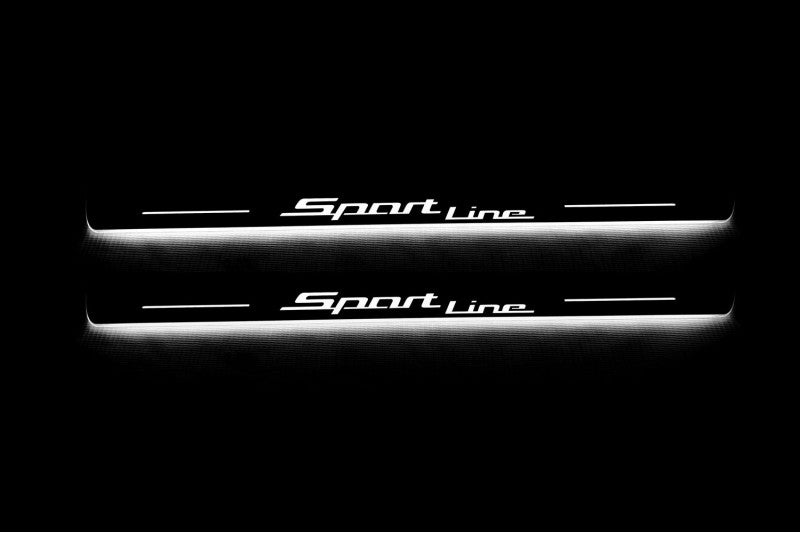 BMW X5 F15 2013-2018 LED Door Sills Illuminated Scuff Sport Line Logo Stainless Steel Entry Guards Door Sills opdesign