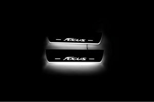 Illuminated LED Door Sill Tread Plates Ford Focus III 2011-2018 With Focus Logo Ford Led Door Sills opdesign