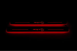 Illuminated LED Door Sill Tread Plates Chrysler 300C II 2011-2023 With SRT HELLCAT Logo Chrysler Led Door Sills decoinfabric