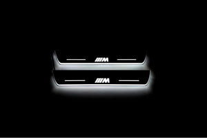 Illuminated LED Door Sill Tread Plates BMW X6 F16 2015-2019 With M Perfomance Logo BMW Led Door Sills opdesign