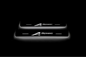 Illuminated LED Door Sill Tread Plates Acura TLX I 2015-2020 With A-Spec Logo Acura Led Door Sills opdesign