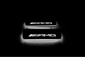 Mercedes E W213 2016-2023 LED Door Sills Illuminated Scuff AMG Logo Stainless Steel Entry Guards Door Sills opdesign
