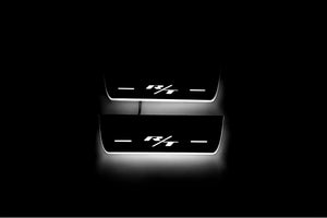 Illuminated LED Door Sill Tread Plates Dodge Durango III 2011+ With Durango R/T Logo Dodge Led Door Sills opdesign
