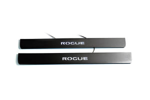 Nissan Rogue II 2014-2021 Illuminated Matte Sill Plates with logo Rogue Nissan Led Door Sills PRO opdesign