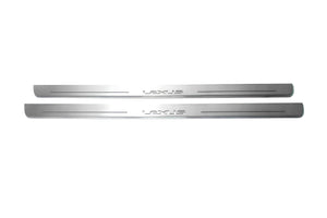 Illuminated LED Door Sill Tread Plates Lexus GX I 2002-2009 With Lexus Logo Lexus Led Door Sills opdesign
