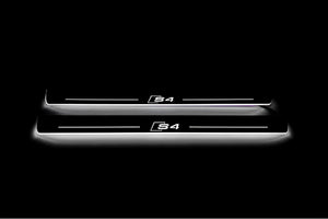 Illuminated LED Door Sill Tread Plates Audi A4 B8 2007-2016 With S4 Logo Audi Led Door Sills decoinfabric