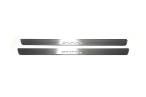 Illuminated LED Door Sill Tread Plates Chrysler 300C I 2005-2010 With 300C Logo Chrysler Led Door Sills opdesign