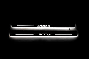 Illuminated LED Door Sill Tread Plates Chrysler 300C II 2011-2023 With 300S Logo Chrysler Led Door Sills opdesign