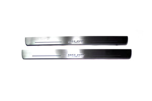 Illuminated LED Door Sill Tread Plates Honda Pilot II 2008-2015 With Pilot Logo Honda Led Door Sills opdesign