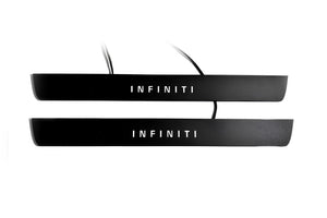 Infiniti Q50 2013-2024 Illuminated Matte Sill Plates with logo Infiniti Infiniti Led Door Sills PRO opdesign