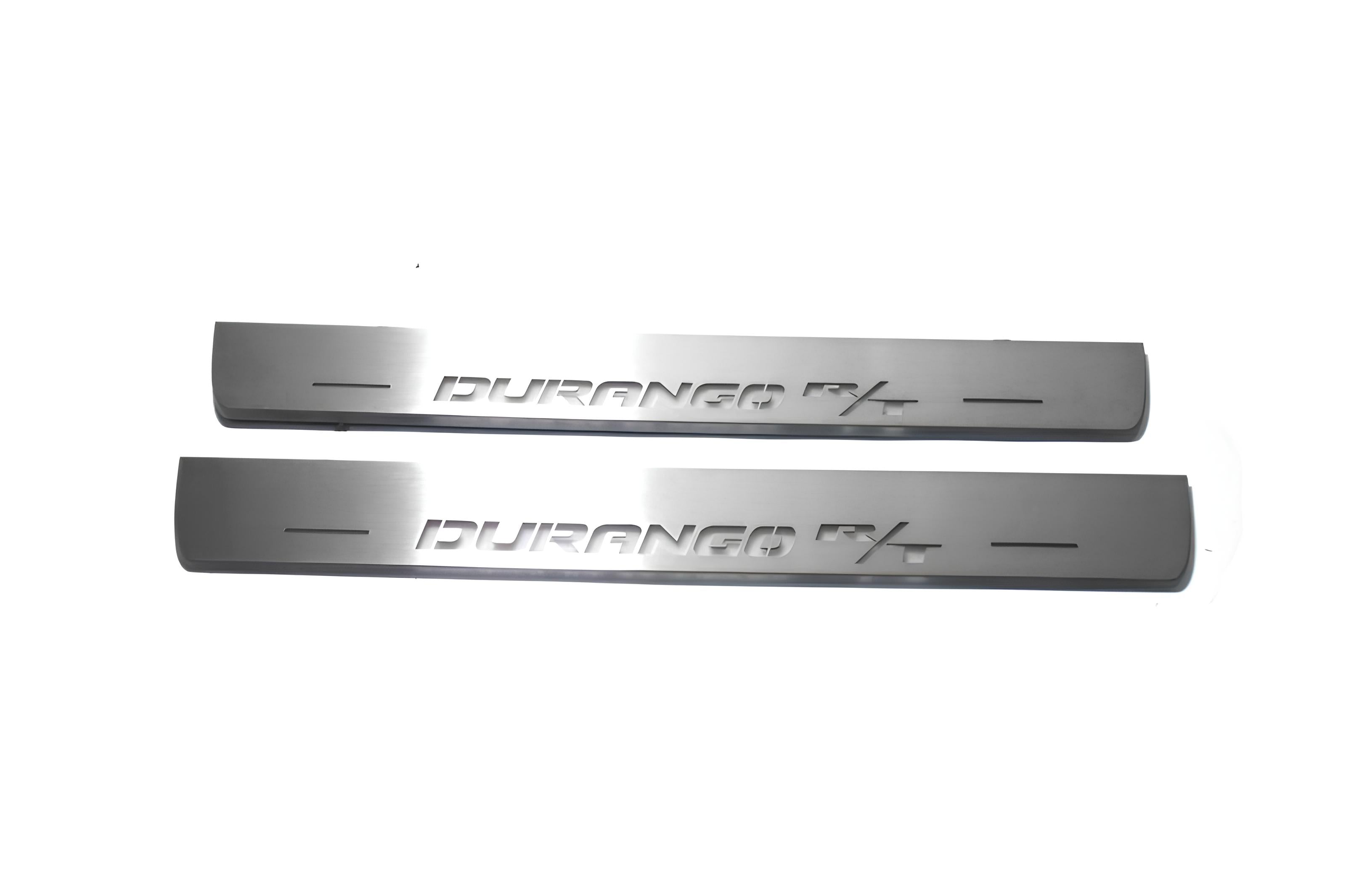 Illuminated LED Door Sill Tread Plates Dodge Durango III 2011+ With Durango R/T Logo Dodge Led Door Sills opdesign